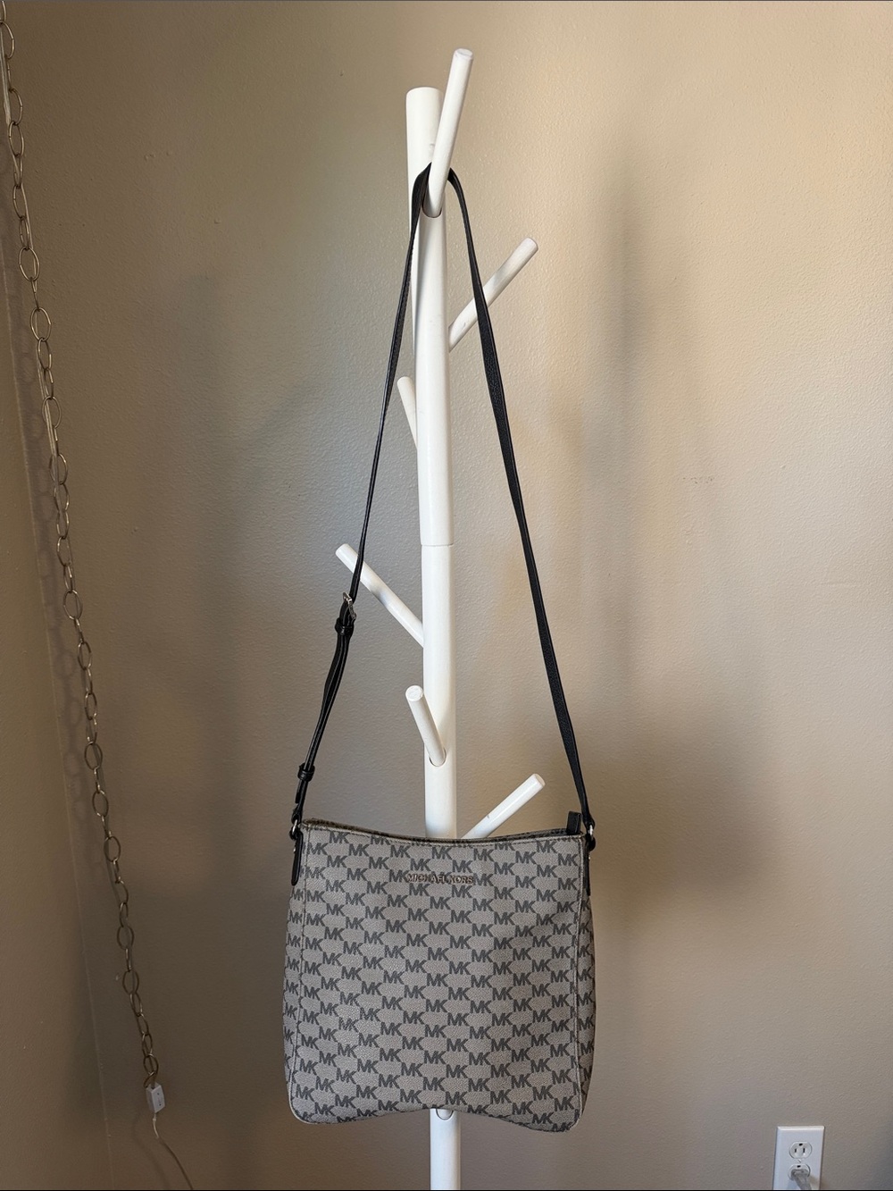 Michael Kors Gray MK Signature Crossbody Purse